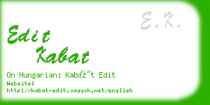 edit kabat business card